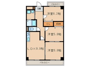 ベルカーサ東山台Ⅰの物件間取画像